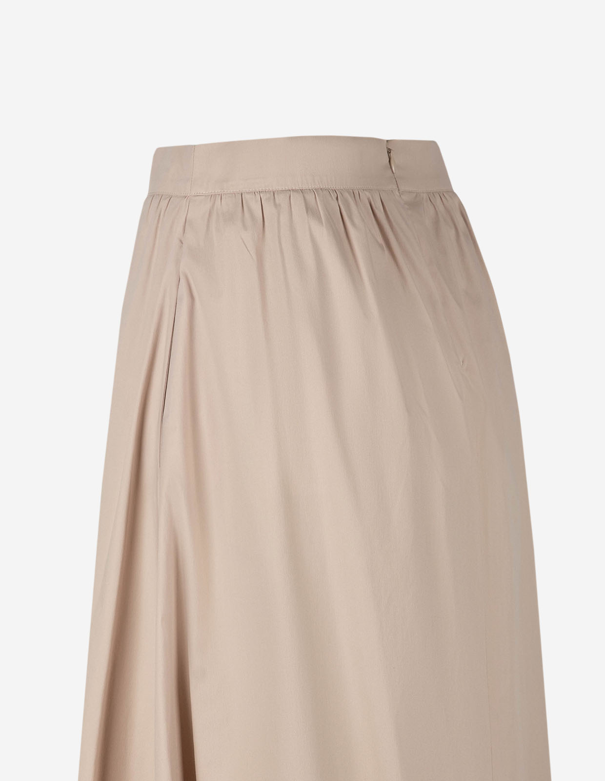 Poplin Kjol Ljusbeige