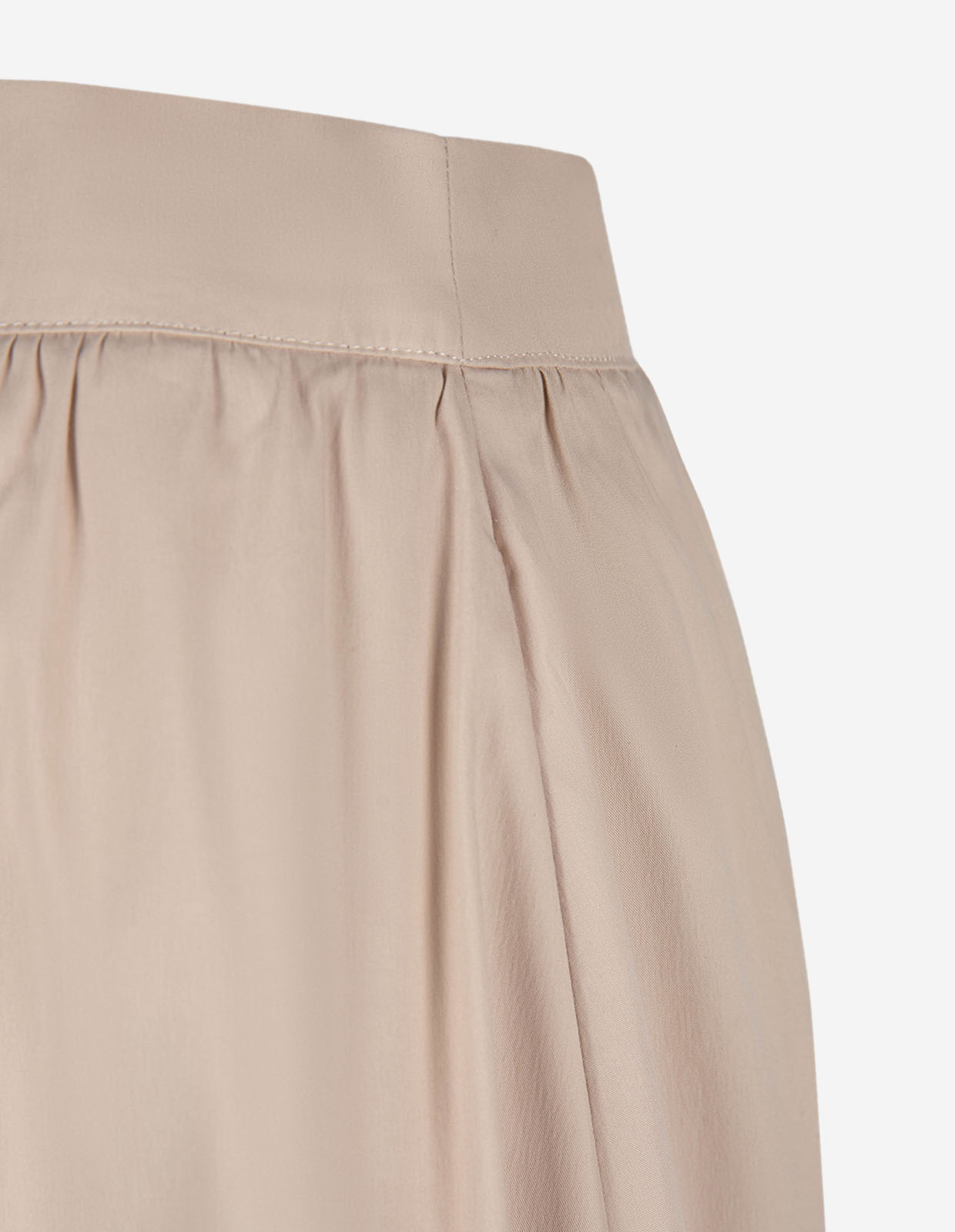 Poplin Kjol Ljusbeige
