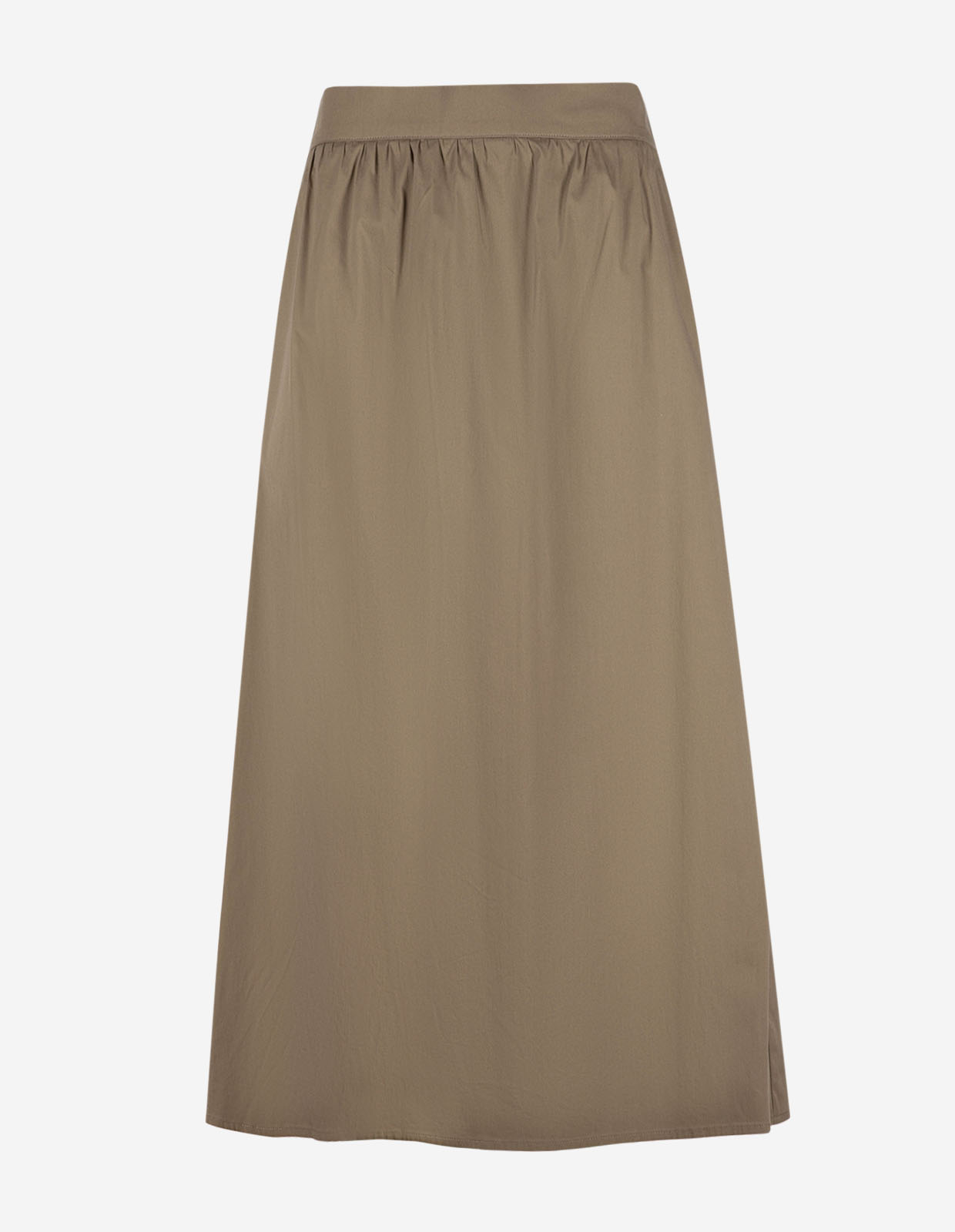 Poplin Kjol Olivgrön