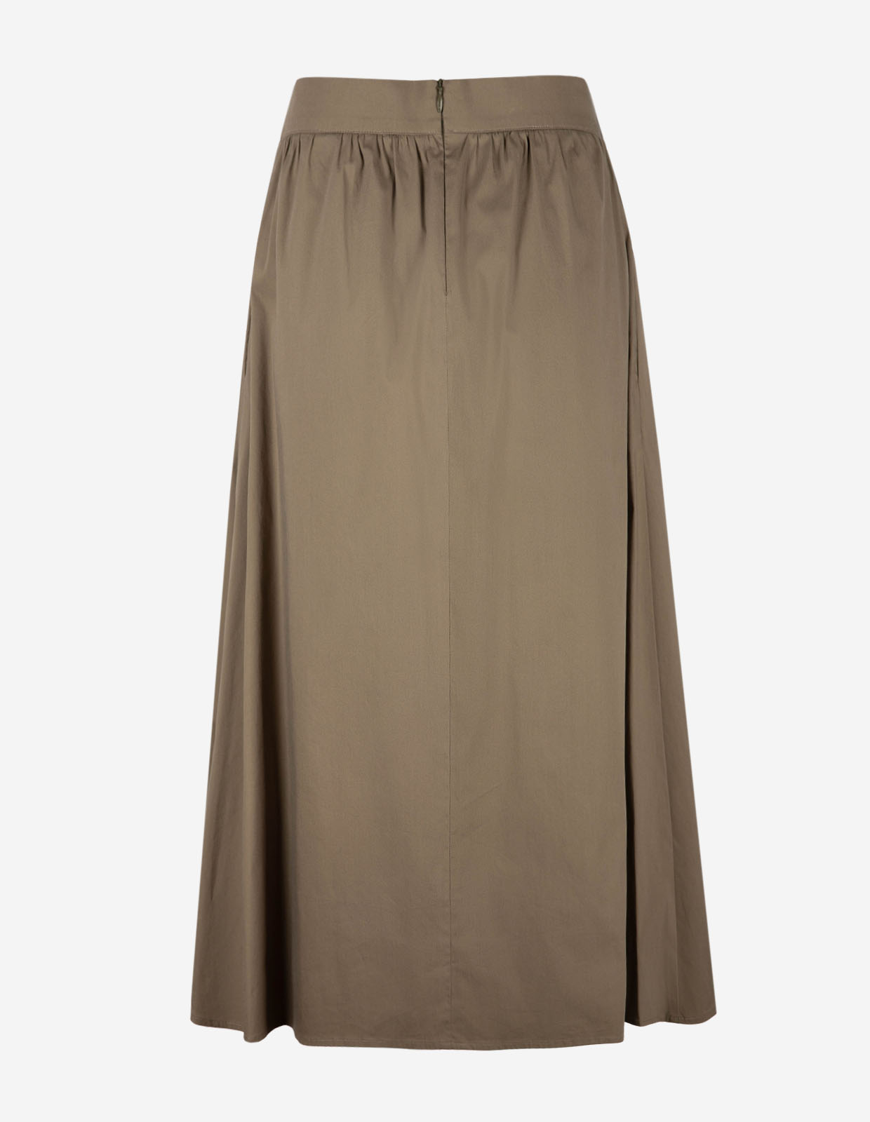 Poplin Kjol Olivgrön