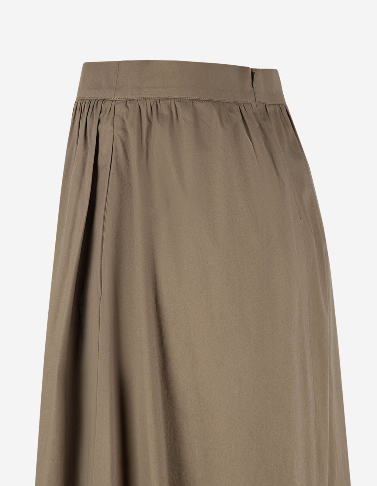 Poplin Kjol Olivgrön