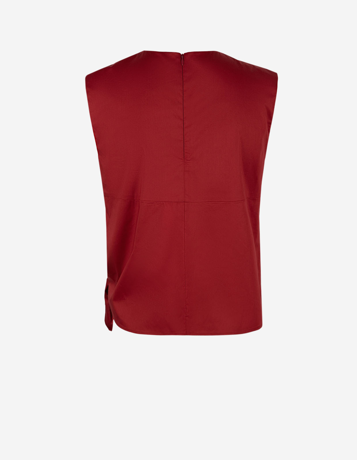 Ärmlös Top Mörkröd