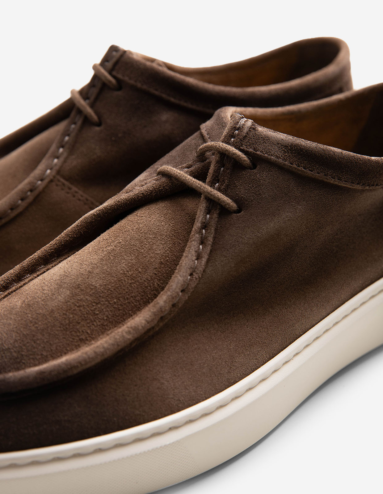 Lace-up Skor Mocka Brun