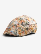 Texas Village Print Flat Cap Flerfärgad
