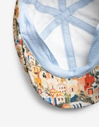 Texas Village Print Flat Cap Flerfärgad