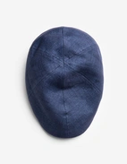 Texas Linen Flat Cap Mörkblå