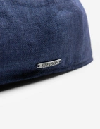 Texas Linen Flat Cap Mörkblå