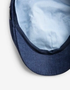 Texas Linen Flat Cap Mörkblå