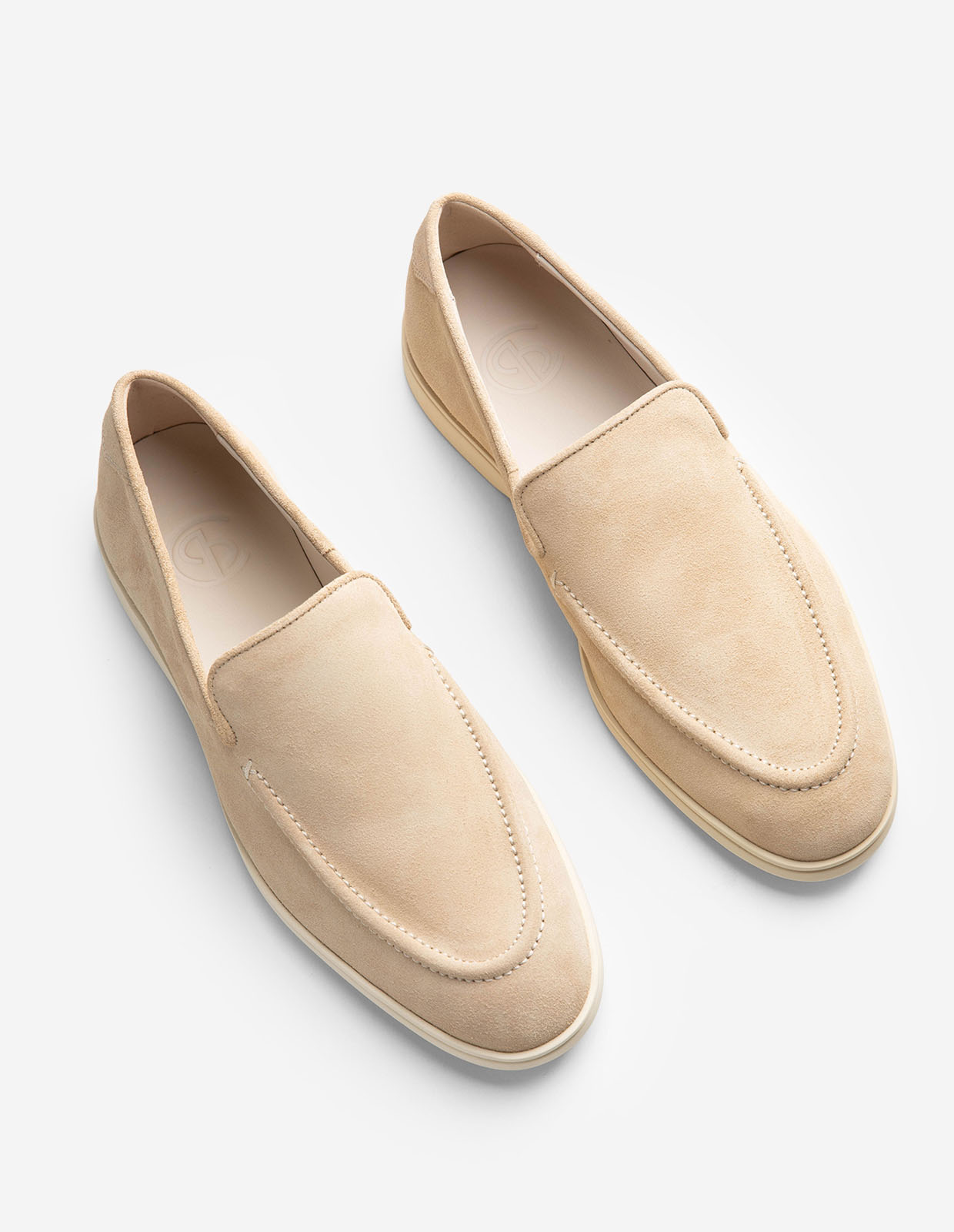 Skor Debonair Slip-On Suede/Rubber/Leather New Sand