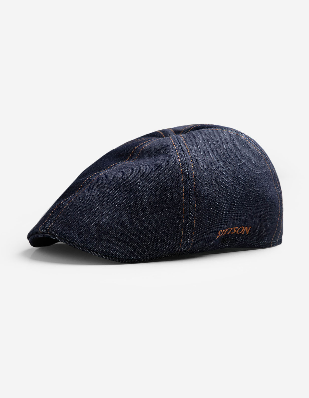 Texas Denim Flat Cap Mörkblå