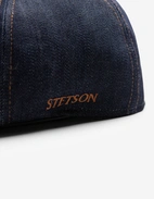 Texas Denim Flat Cap Mörkblå