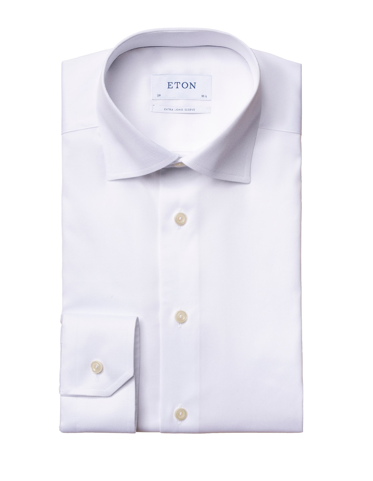 Slim Fit Extra Long Sleeve Signature Twill Shirt Vit Slim Fit Extra Long Sleeve Signature Twill Shirt Vit