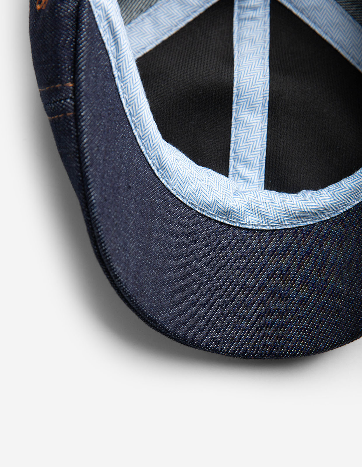 Texas Denim Flat Cap Mörkblå