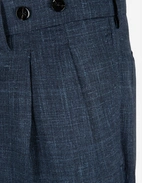 Retro Theca 2P Byxa Ull Siden Loro Piana Blå