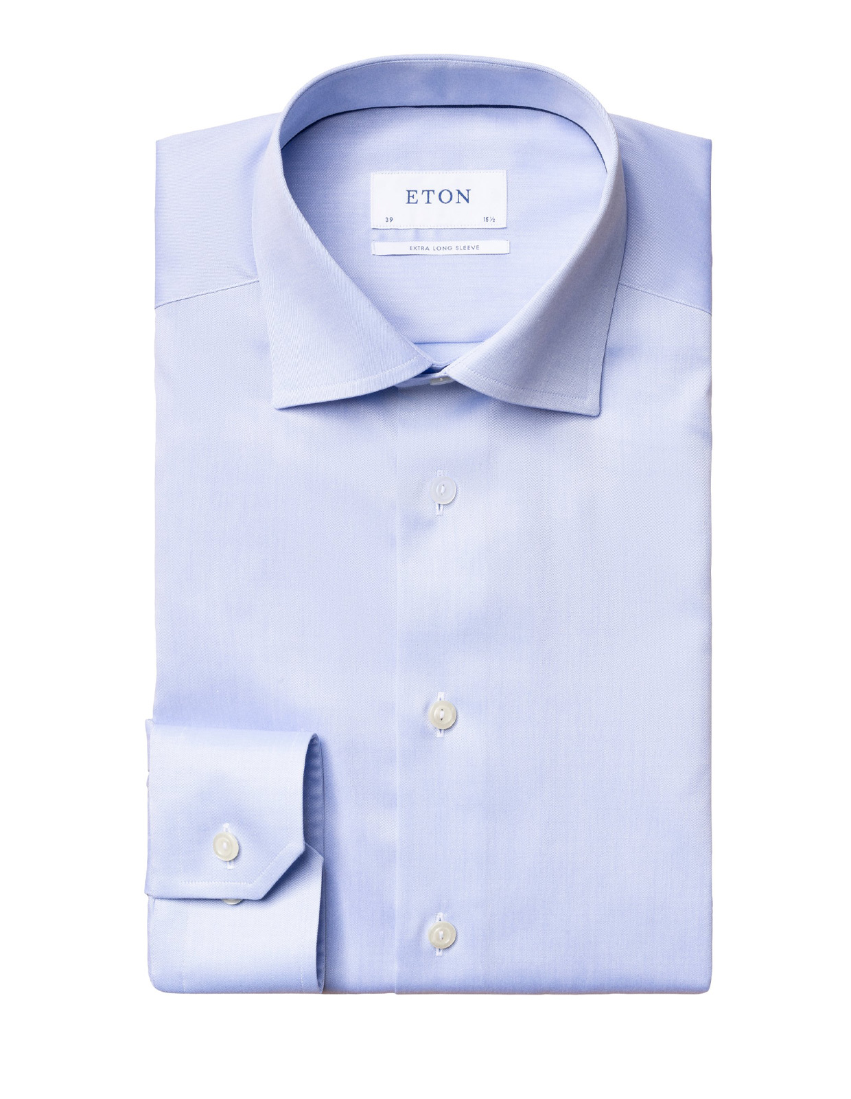 Slim Fit Extra Lång Ärm Skjorta Signature Twill Ljusblå Stl XLÄ44