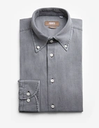 Slim Fit Skjorta Denim Grå