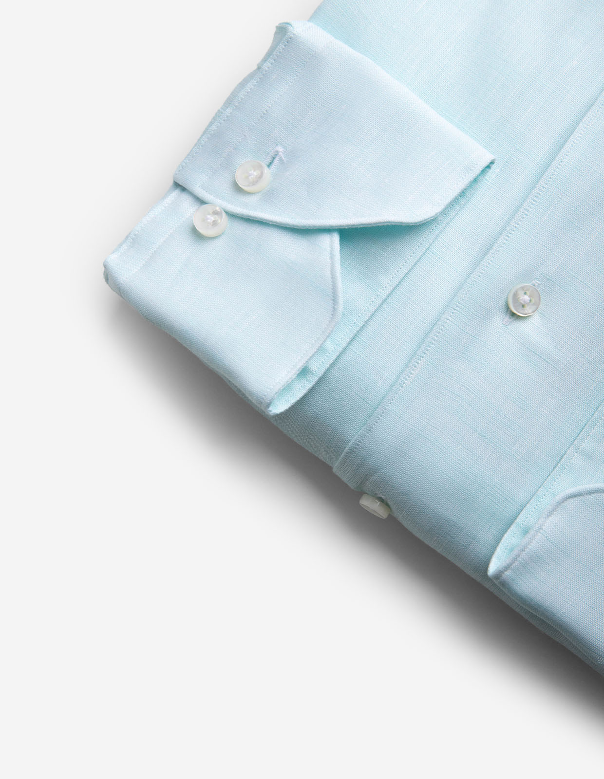 1899 Slim Skjorta Linne Ljus Turkos