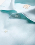 1899 Slim Skjorta Linne Ljus Turkos