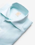 1899 Slim Skjorta Linne Ljus Turkos