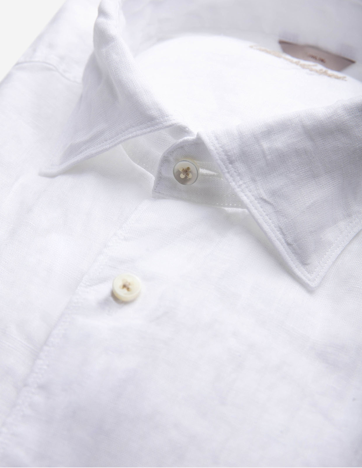 Regular Skjorta Linne Vit