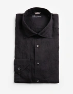 Regular Skjorta Linne Svart