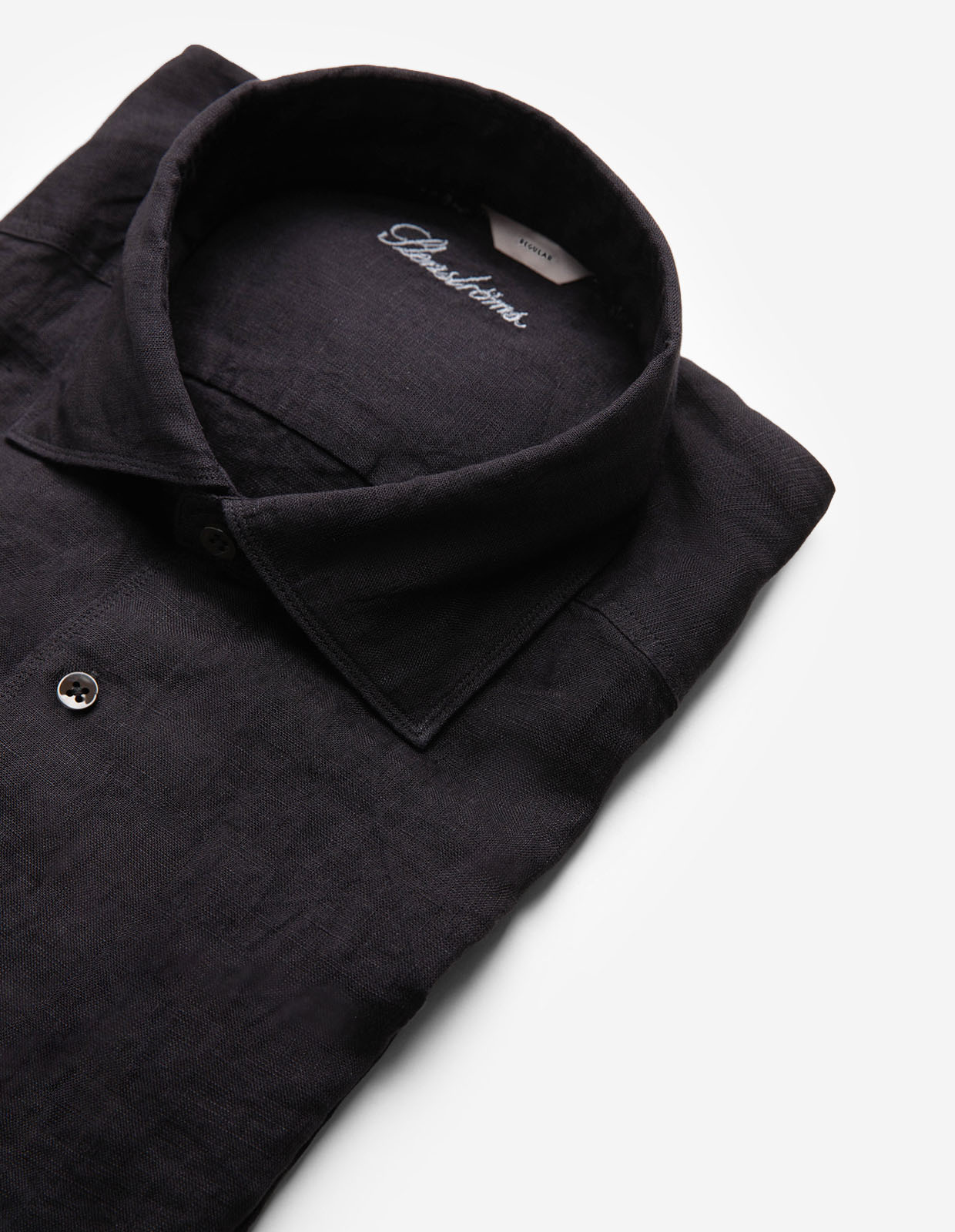 Regular Skjorta Linne Svart