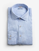 Slimline Skjorta Linne Ljusblå