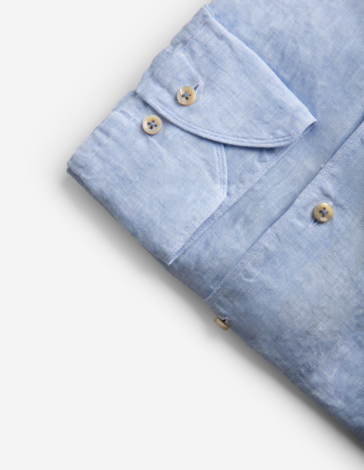 Slimline Skjorta Linne Ljusblå
