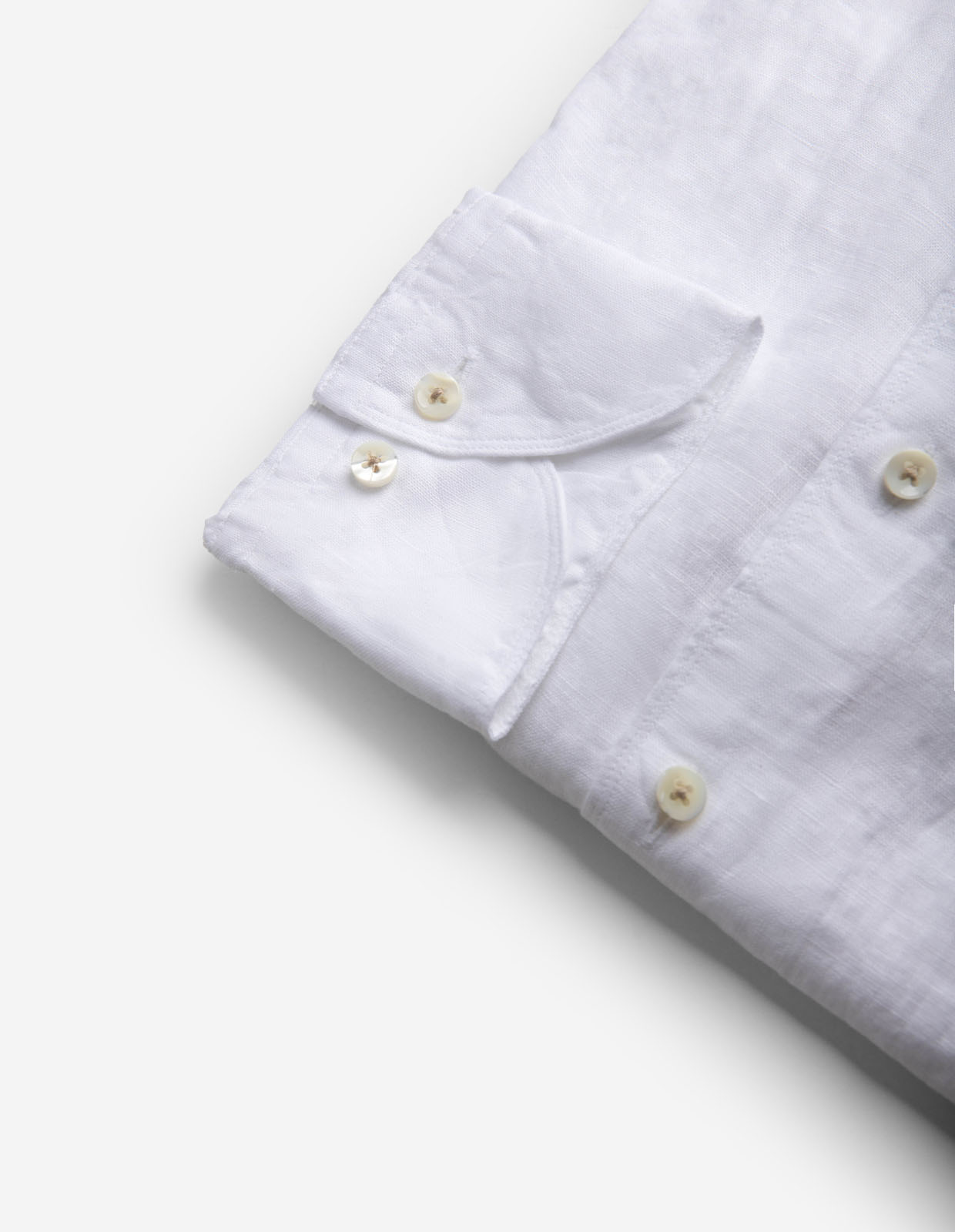 Slimline Skjorta Linne Vit