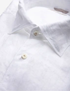 Slimline Skjorta Linne Vit