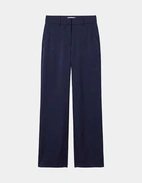 Ingrid Byxa Satin Mörkblå 42