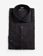 Slimline Skjorta Linne Svart