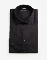 Slimline Skjorta Linne Svart