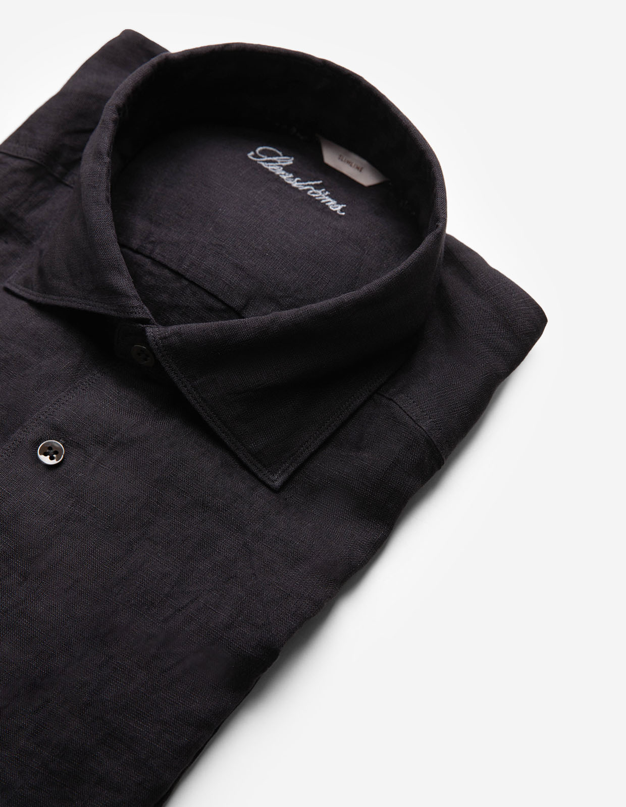 Slimline Skjorta Linne Svart