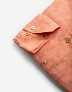 Slimline Skjorta Linne Ljus Orange