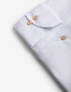 Slimline Skjorta Helskuren Krage Bomull Linne Vit