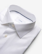 Slim Fit Skjorta Bomull Lyocell Stretch Vit