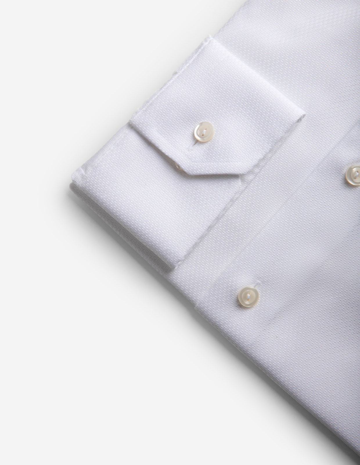 Slim Fit Skjorta Bomull Lyocell Stretch Vit