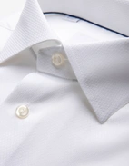 Slim Fit Skjorta Bomull Lyocell Stretch Vit