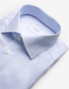 Slim Fit Skjorta Bomull Lyocell Stretch Ljusblå