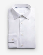 Contemporary Fit Skjorta Bomull Lyocell Stretch Vit