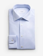 Contemporary Fit Skjorta Bomull Lyocell Stretch Ljusblå
