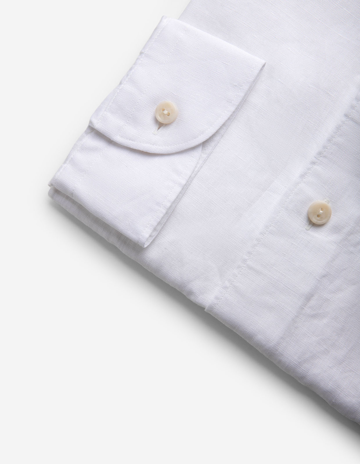 Casual Fit Skjorta Linne Vit