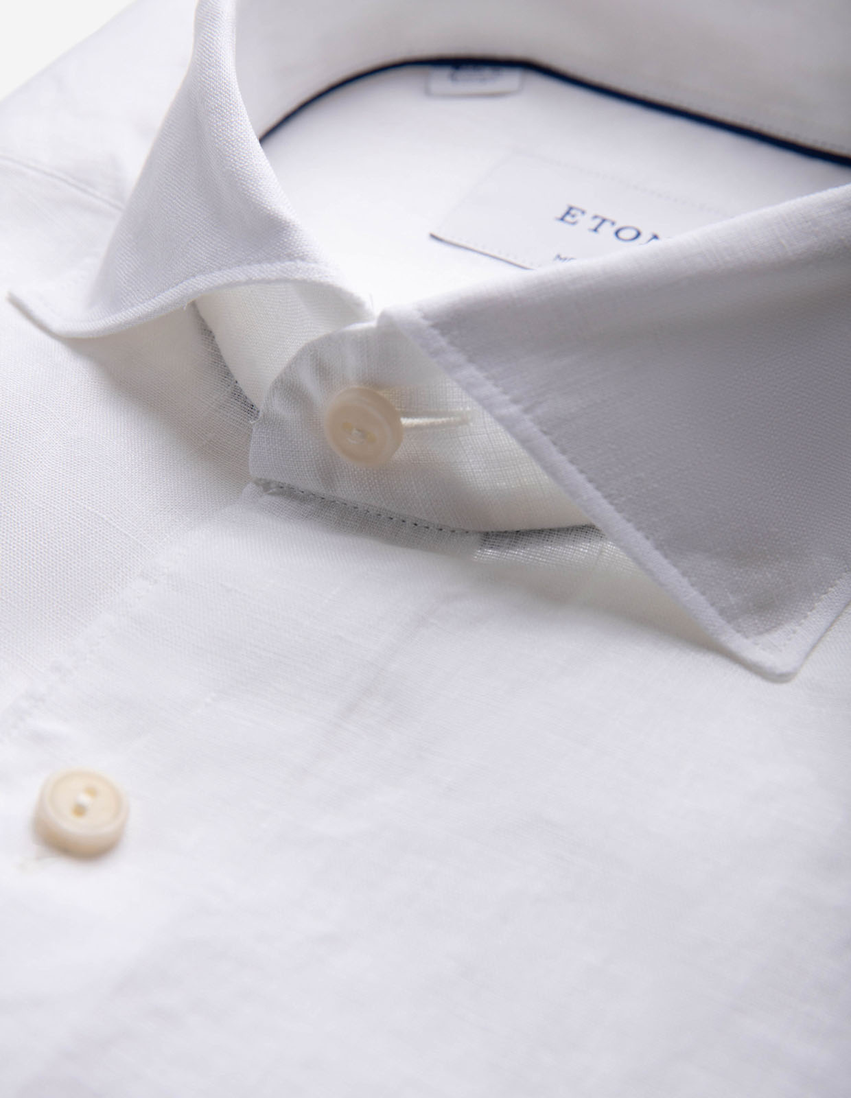 Casual Fit Skjorta Linne Vit