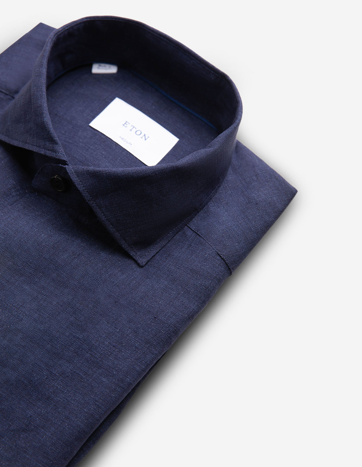 Casual Fit Skjorta Linne Mörkblå