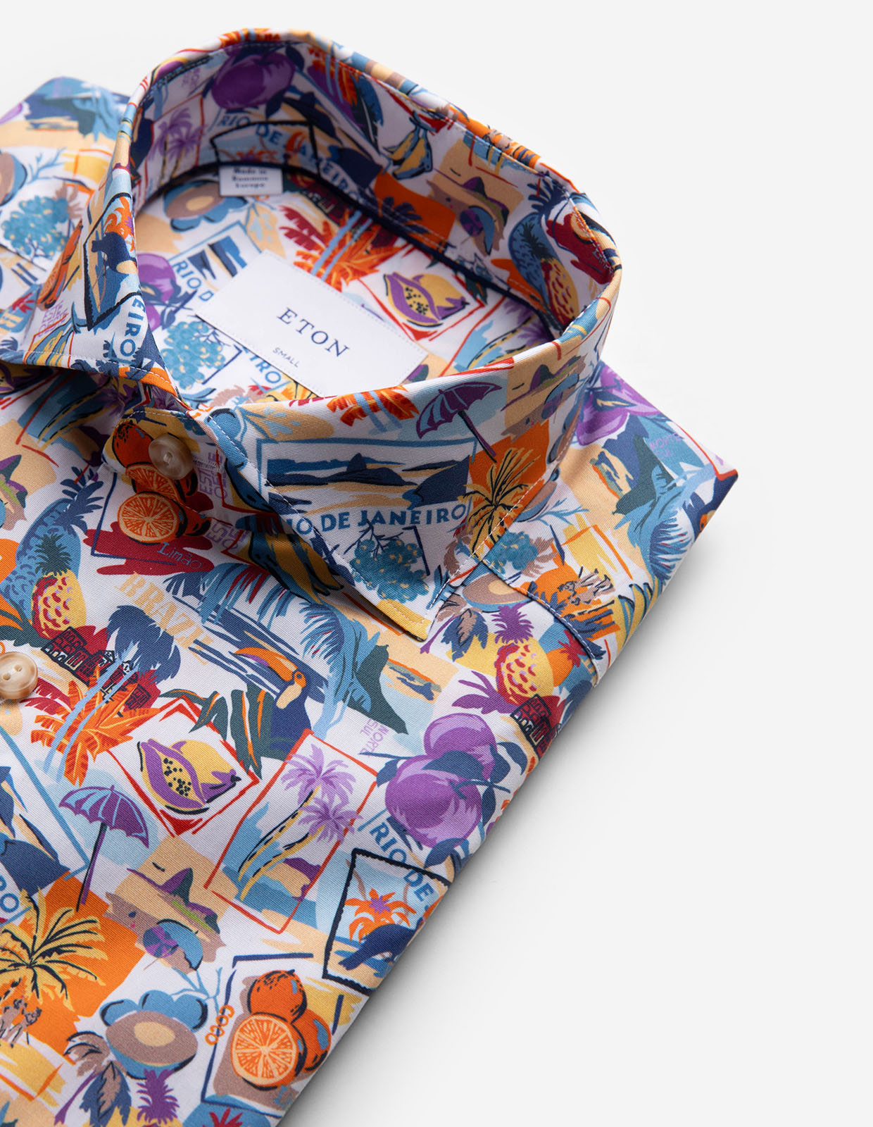 Casual Fit Skjorta Poplin Print Copacabana