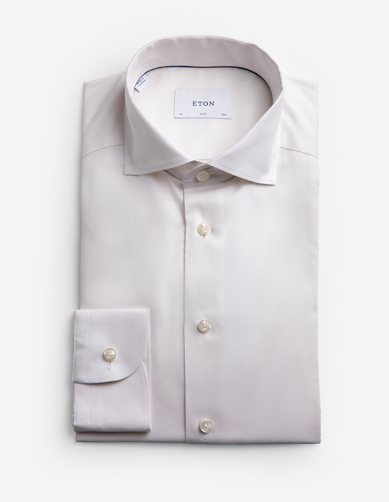 Slim Fit Skjorta Oxford Benvit