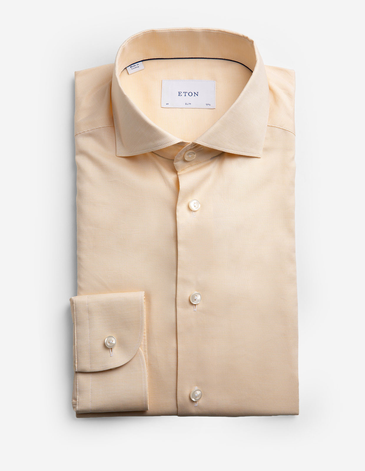 Slim Fit Skjorta Oxford Ljusgul