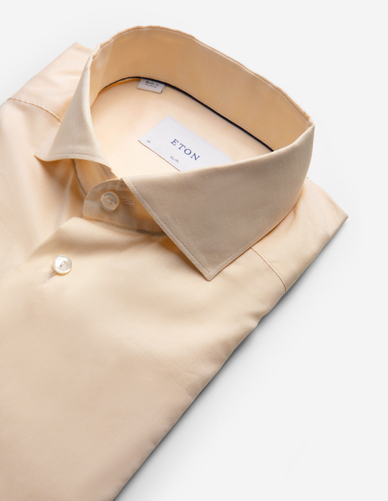 Slim Fit Skjorta Oxford Ljusgul