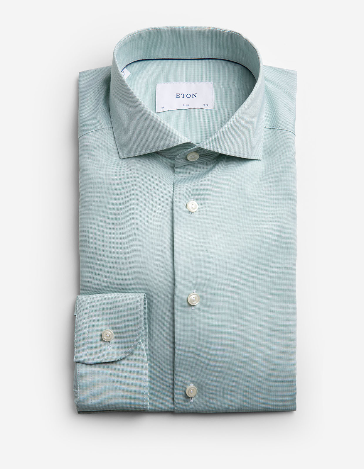 Slim Fit Skjorta Oxford Ljusgrön